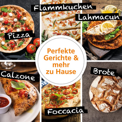 PIMOTTI Pizza stone 3cm thick pizza stone for oven bread stone made of real chamotte rectangular pizza stone brick pizza stone plate for ovens stone grill gas grill pizza stone