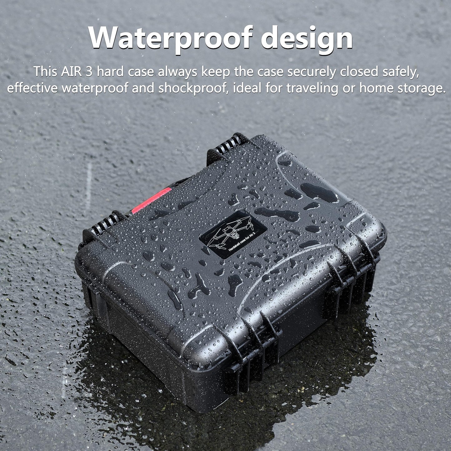 STARTRC bag for DJI Air 3/Air 3S accessories, waterproof hardshell storage case for DJI Air 3 Fly More Combo with DJI RC 2/RC-N2 remote control, drone carrying case with shoulder strap.