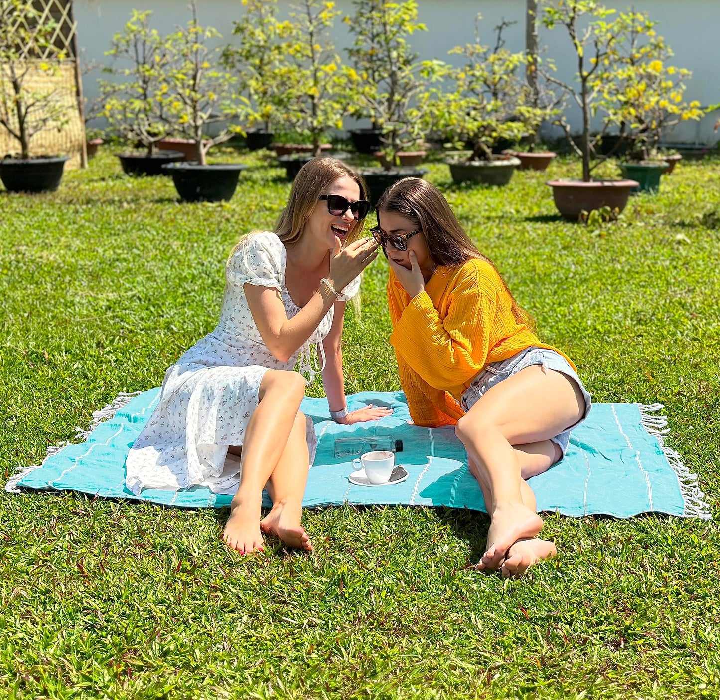 Utopia Towels 2-Pack Turkish Beach Towel Large 100x180 cm Sauna Towel made of 100% cotton absorbent and lightweight perfect for the beach and pool (Teal)