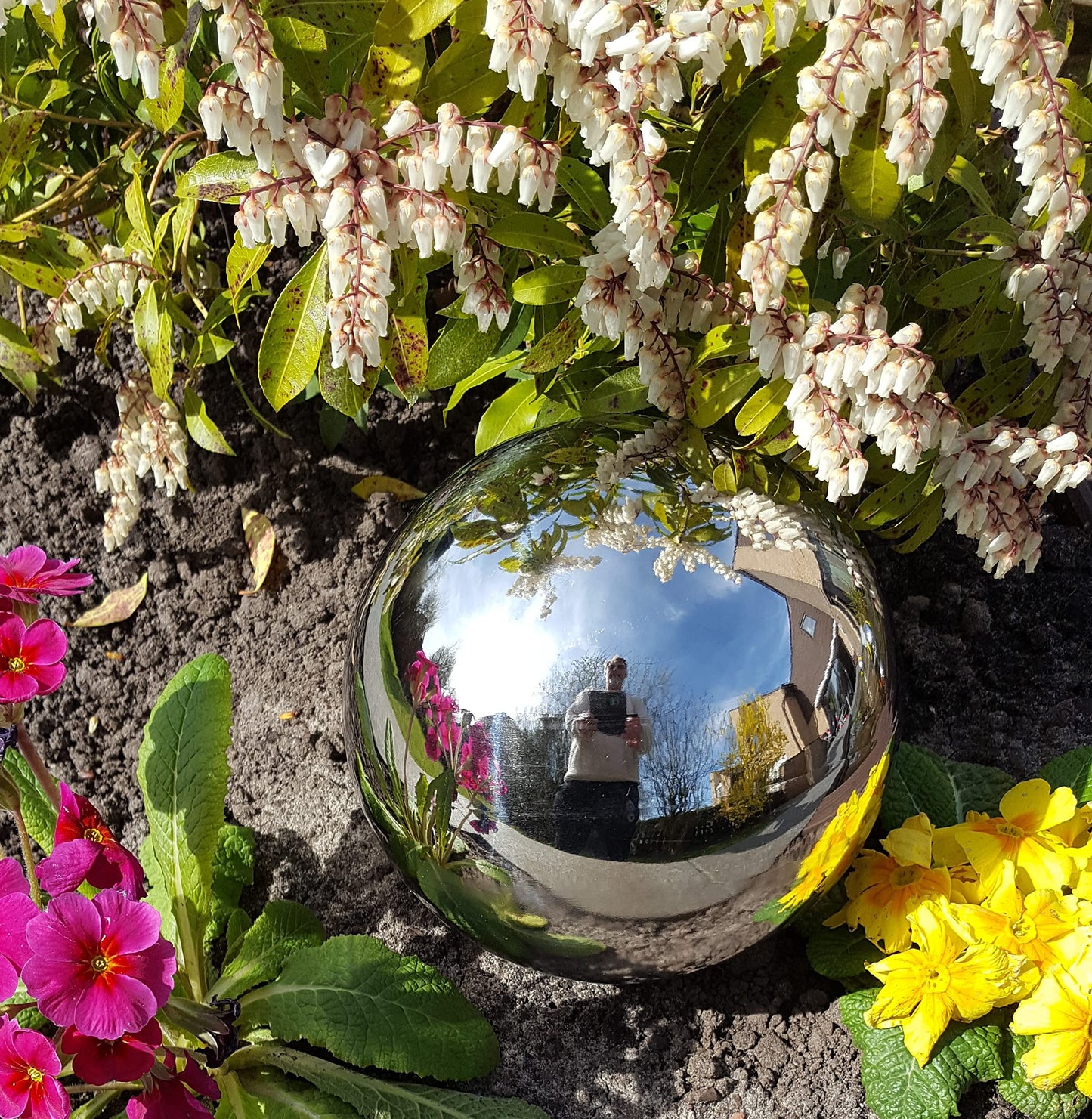 Jürgen Bocker Garden Ambience stainless steel decoration ball 35 cm polished stainless steel ball