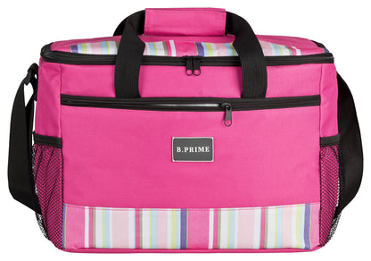 B.PRIME 20L Cooler Bag Classic PINK I 36x26x22cm I Insulated Bag I Lunch Bag I Cooler Box I Picnic Bag I Ice Bag I Camping Bag I Picnic I Outdoor I Travel I Shopping I Car