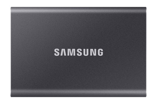 Samsung Portable SSD T7, 2TB SSD, USB 3.2 Gen.2, 1,050 MB/s Read, 1,000 MB/s Write, External SSD Drive for iPhone 15 and newer, Mac, PC, smartphone, and gaming console, Gray, MU-PC2T0T/WW