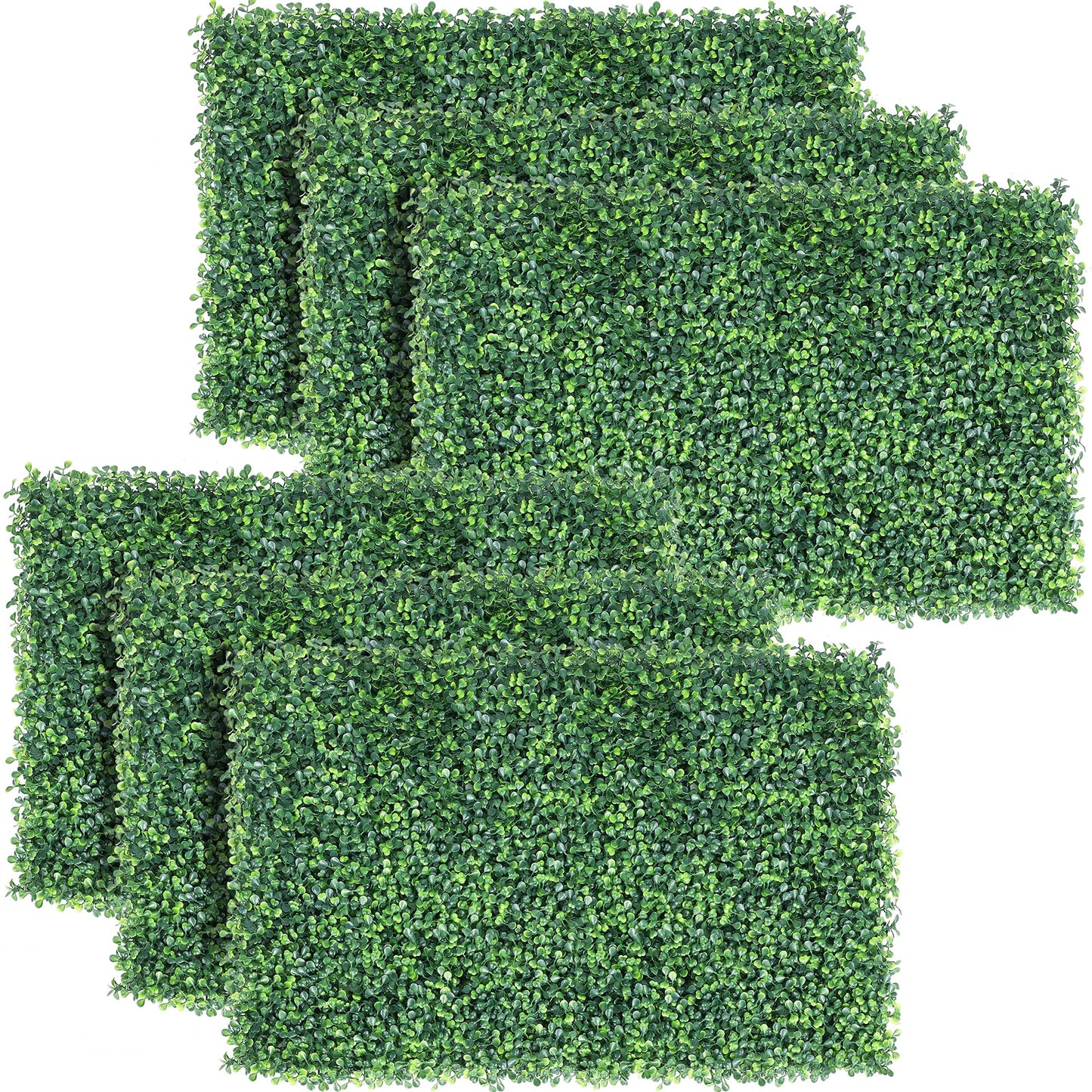 Yaheetech 6pcs Artificial Ivy Garden Privacy Screen, 60x40cm Plant Wall with Shade Net, UV Protection, Artificial Hedge for Balcony Garden Decoration
