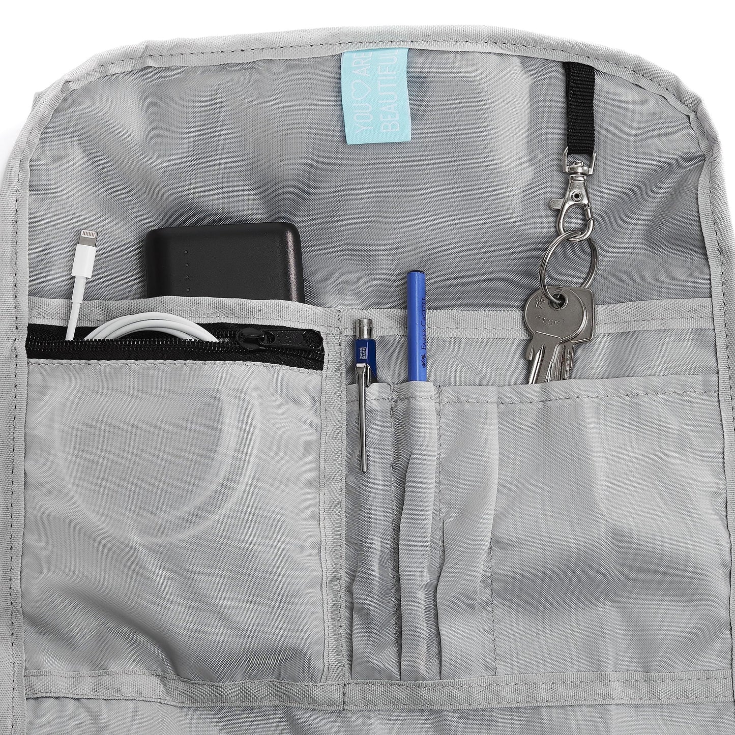 Ela Mo school backpack rolltop backpack for women | Mintgrey